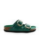 Mules Femme Birkenstock 1025383 Arizona Big Buckle Digital Green Narrow