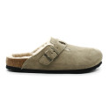 Mules Homme Birkenstock 1028299 Boston Shearling Taupe Narrow