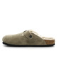 Mules Homme Birkenstock 1028299 Boston Shearling Taupe Narrow